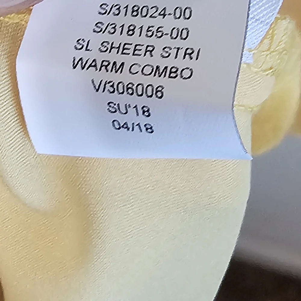 Banana Republic Dress Womens 6 Yellow Floral V Neck Sleeveless Lined Side Zip - Picture 6 of 9